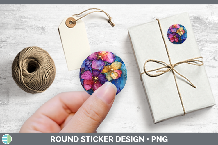Galaxy Abutilon Stickers | Round Labels Designs