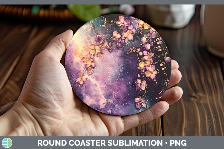 Galaxy Acacia Round Coaster Sublimation Coaster Designs