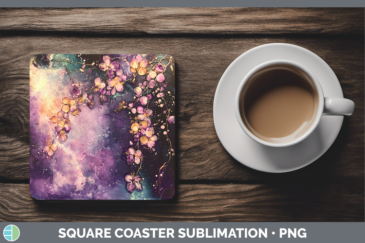 Galaxy Acacia Square Coaster Sublimation Coaster Designs