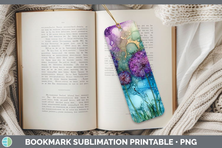 Galaxy Allium Bookmark Sublimation Printable Designs