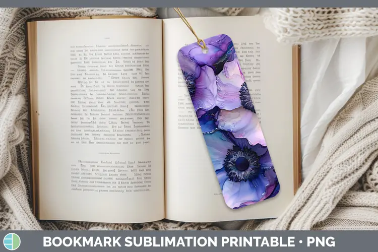 Galaxy Anemone Bookmark Sublimation Printable Designs