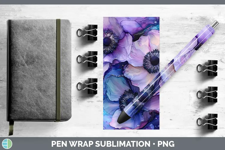 Galaxy Anemone Pen Wrap Sublimation Pen Designs