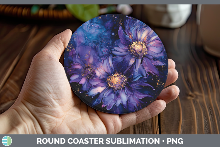 Galaxy Aster Round Coaster Sublimation Coaster Designs
