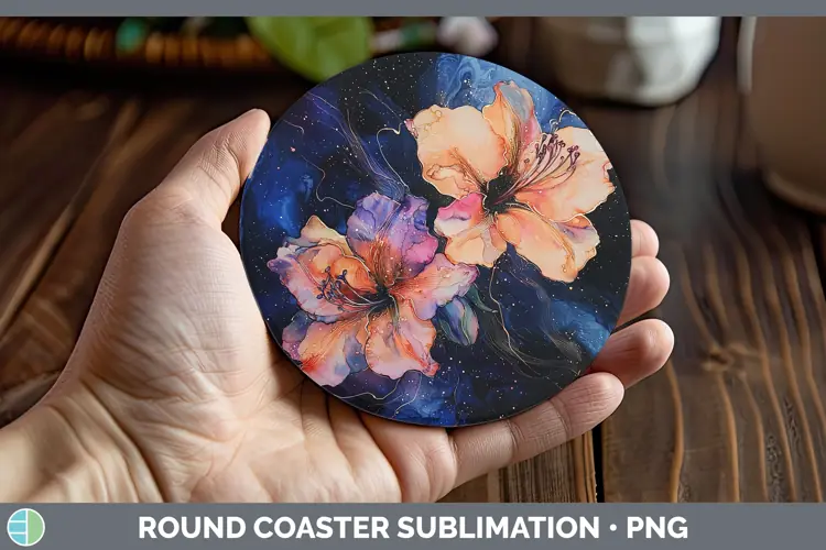 Galaxy Azalea Round Coaster Sublimation Coaster Designs