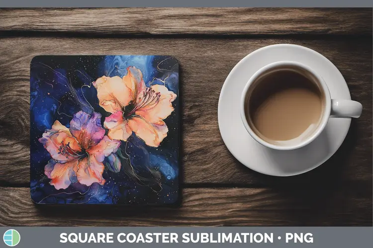 Galaxy Azalea Square Coaster Sublimation Coaster Designs