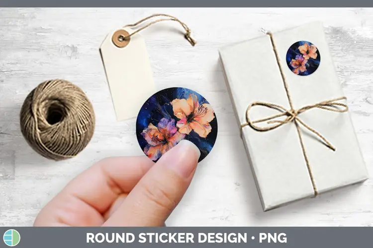Galaxy Azalea Stickers | Round Labels Designs
