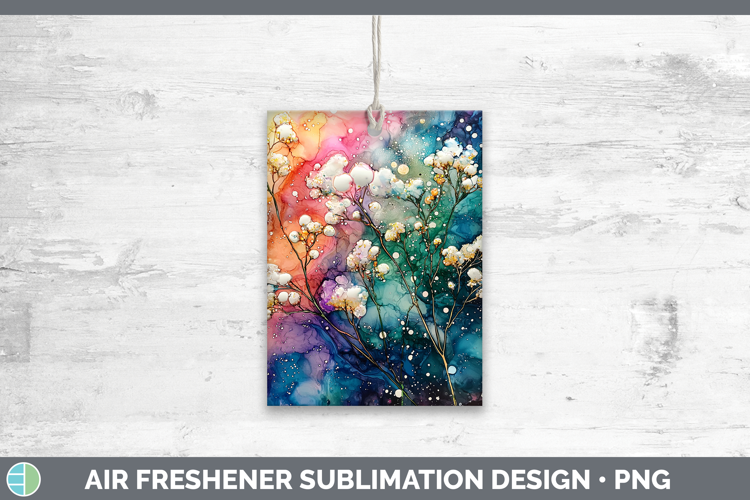 Galaxy Babys Breath Gypsophila Air Freshener Sublimation Car