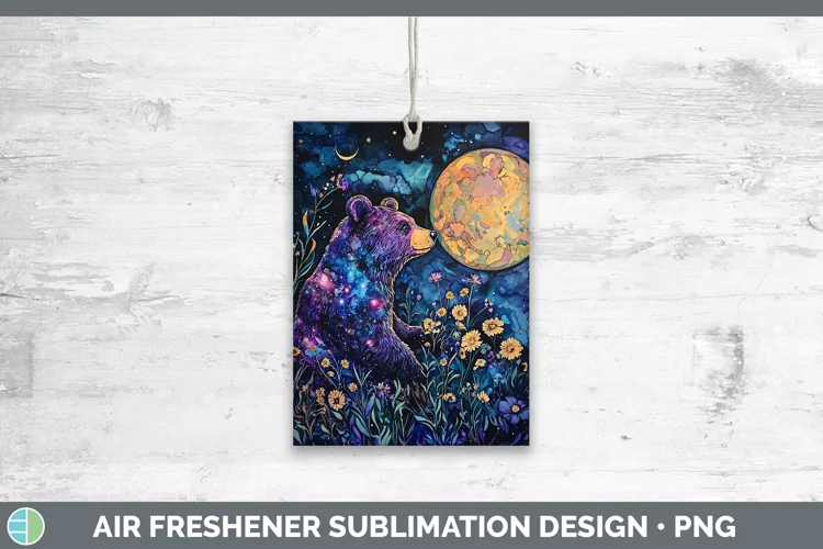 Galaxy Bear Air Freshener Sublimation Car Freshener Designs