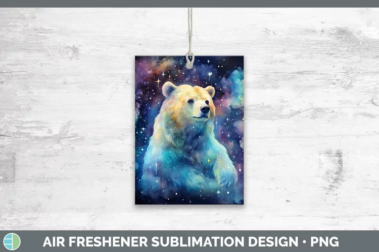 Galaxy Bear Air Freshener Sublimation Car Freshener Designs