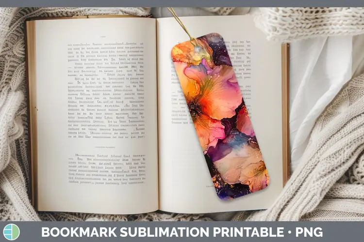 Galaxy Begonia Bookmark Sublimation Printable Designs
