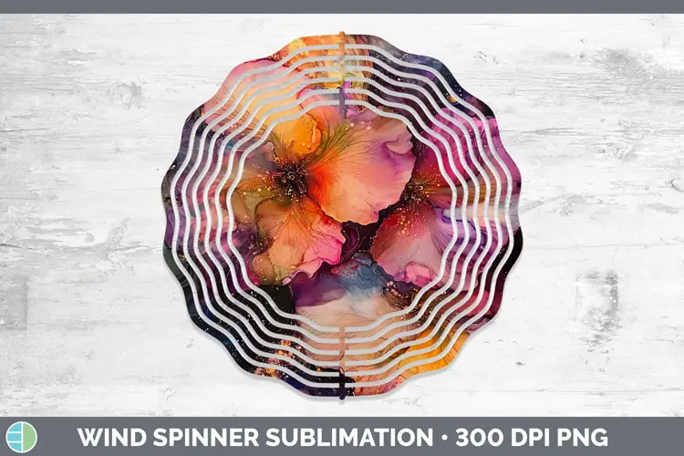 Galaxy Begonia Wind Spinner Sublimation Spinner Designs