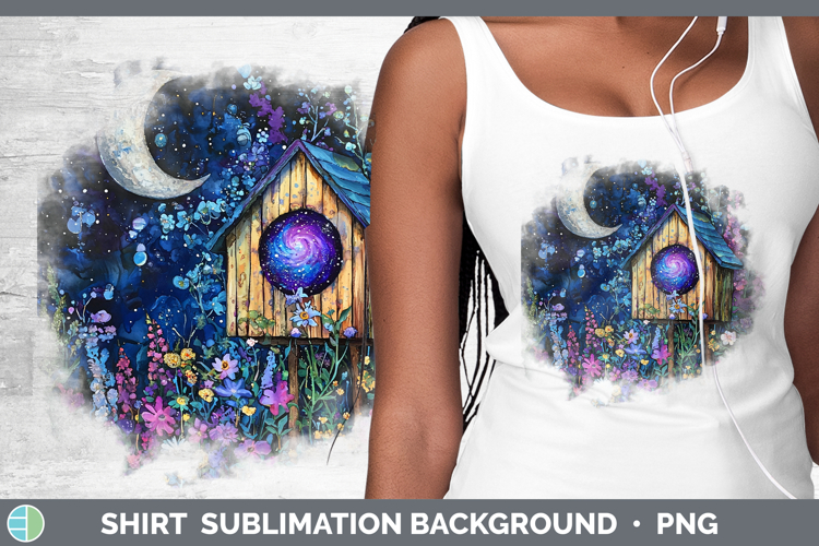 Galaxy Birdhouse Shirt Sublimation Sublimation Background De