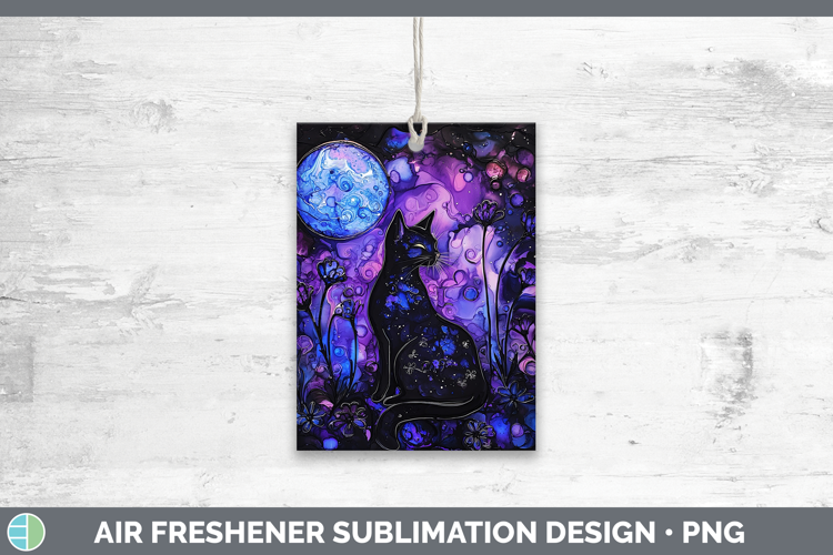 Galaxy Black Cat Air Freshener Sublimation Car Freshener Des