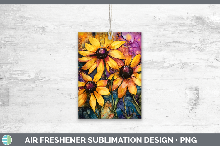 Galaxy Black-eyed Susan Air Freshener Sublimation Car Freshe