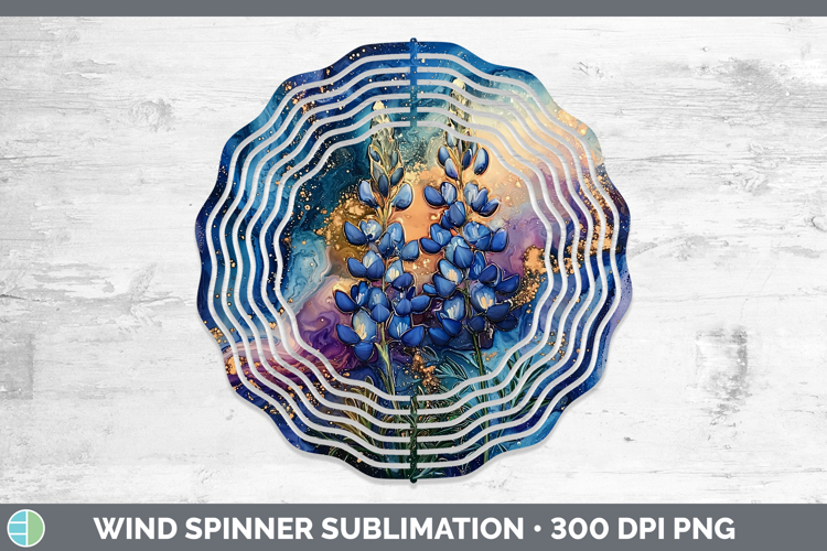 Galaxy Bluebonnet Wind Spinner Sublimation Spinner Designs