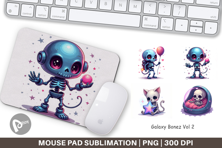 Mouse Pad Galaxy Skeletons