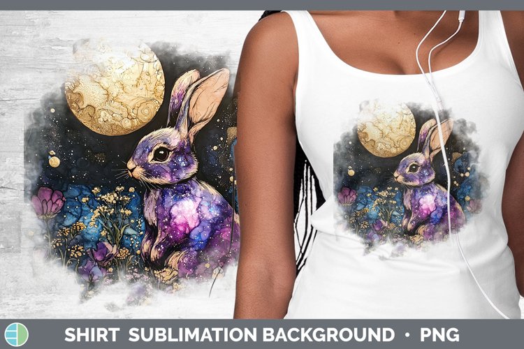 Galaxy Bunny Shirt Sublimation Sublimation Background Design