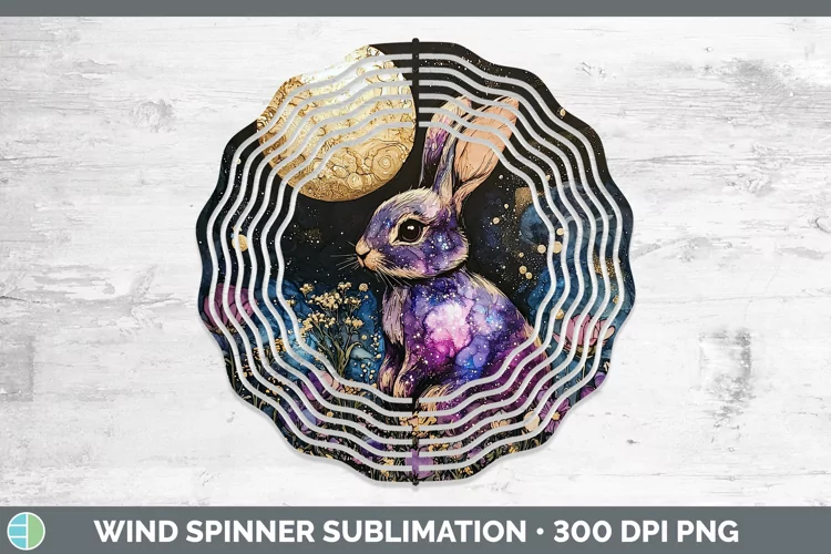 Galaxy Bunny Wind Spinner Sublimation Spinner Designs