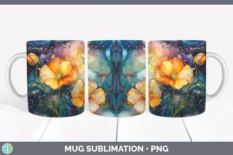 Galaxy Buttercup Mug Wrap Sublimation Coffee Cup Designs