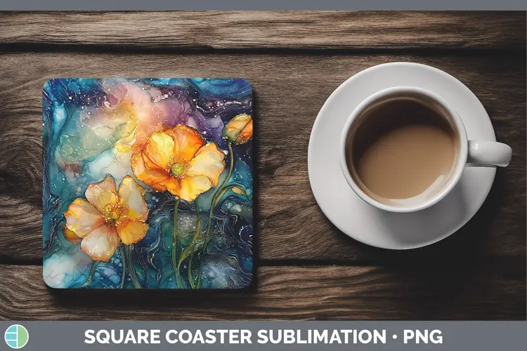 Galaxy Buttercup Square Coaster Sublimation Coaster Designs