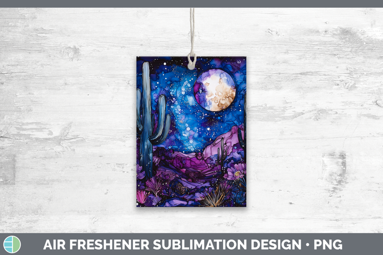 Galaxy Cactus Air Freshener Sublimation Car Freshener Design