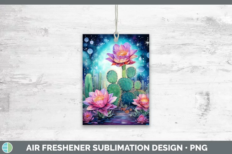 Galaxy Cactus Air Freshener Sublimation Car Freshener Design