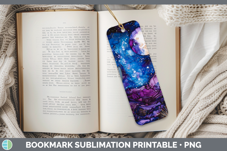 Galaxy Cactus Bookmark Sublimation Printable Designs