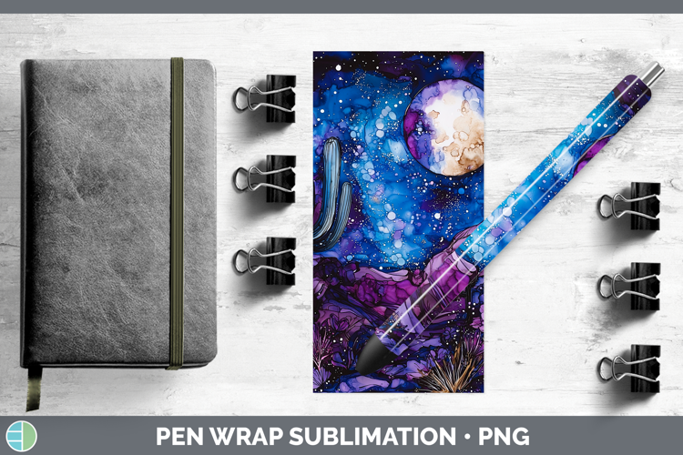 Galaxy Cactus Pen Wrap Sublimation Pen Designs