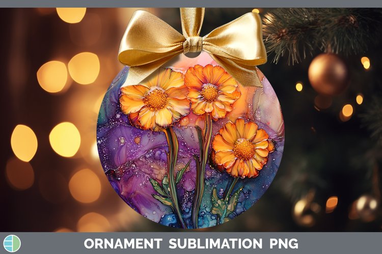 Galaxy Calendula Ornament Sublimation Bauble Designs