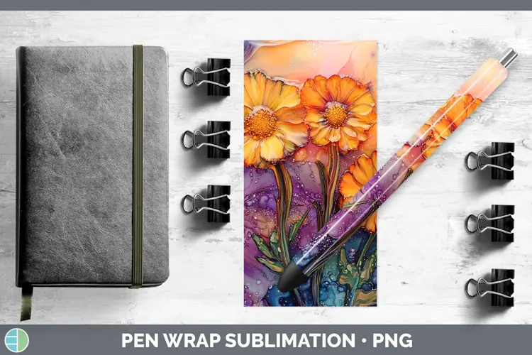 Galaxy Calendula Pen Wrap Sublimation Pen Designs