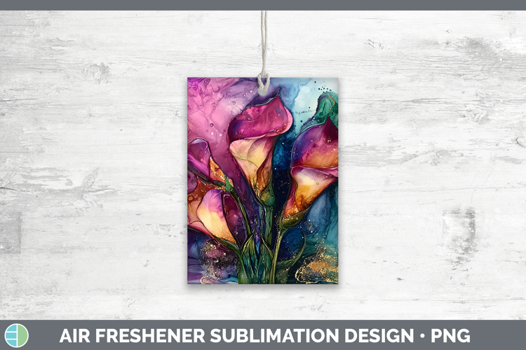 Galaxy Calla Lily Air Freshener Sublimation Car Freshener De