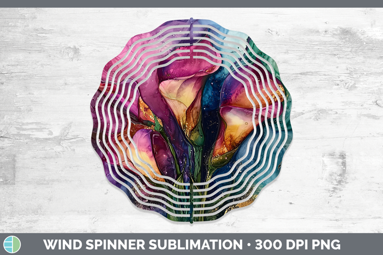 Galaxy Calla Lily Wind Spinner Sublimation Spinner Designs