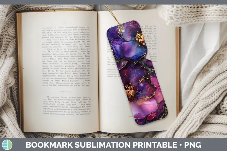 Galaxy Camellia Bookmark Sublimation Printable Designs