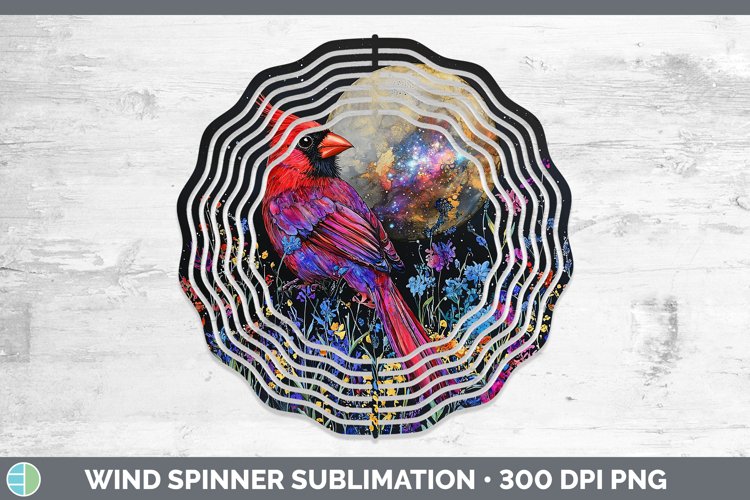 Galaxy Cardinal Wind Spinner Sublimation Spinner Designs
