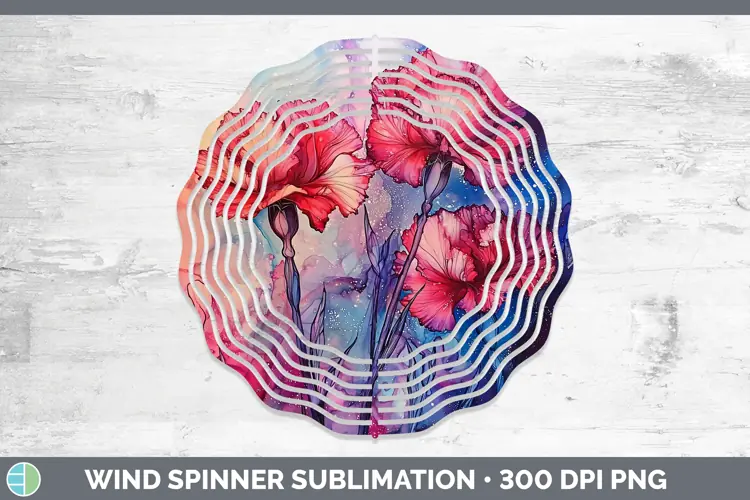 Galaxy Carnation Wind Spinner Sublimation Spinner Designs