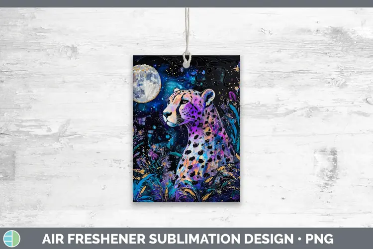 Galaxy Cheetah Air Freshener Sublimation Car Freshener Desig