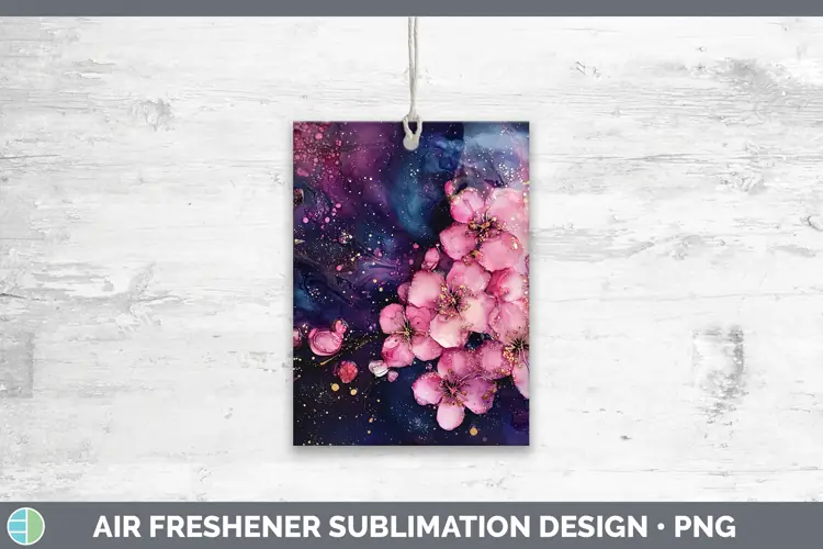 Galaxy Cherry Blossom Air Freshener Sublimation Car Freshene