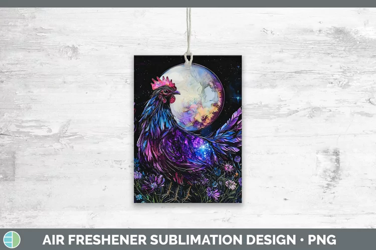 Galaxy Chicken Air Freshener Sublimation Car Freshener Desig
