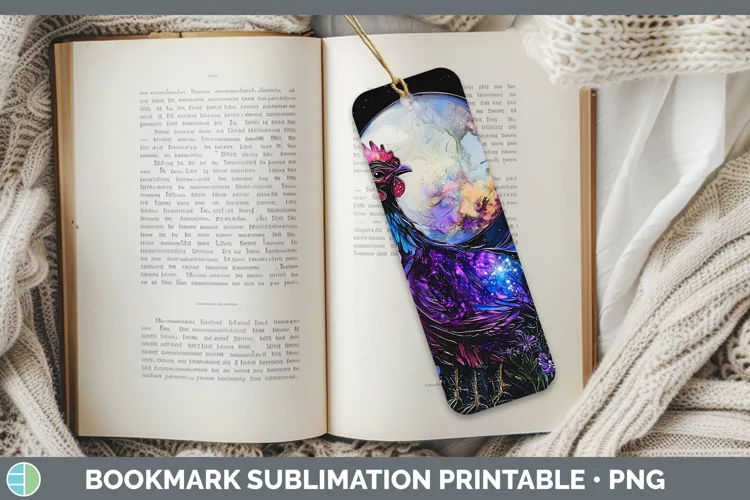 Galaxy Chicken Bookmark Sublimation Printable Designs