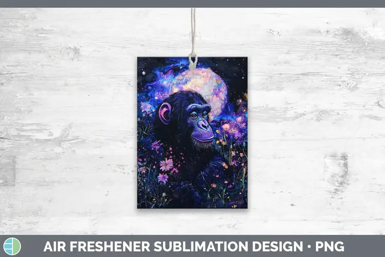 Galaxy Chimpanzee Air Freshener Sublimation Car Freshener De