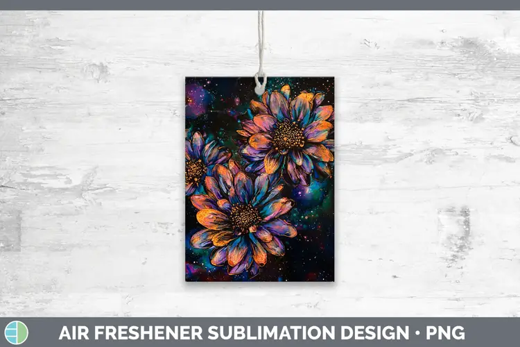 Galaxy Chrysanthemum Air Freshener Sublimation Car Freshener
