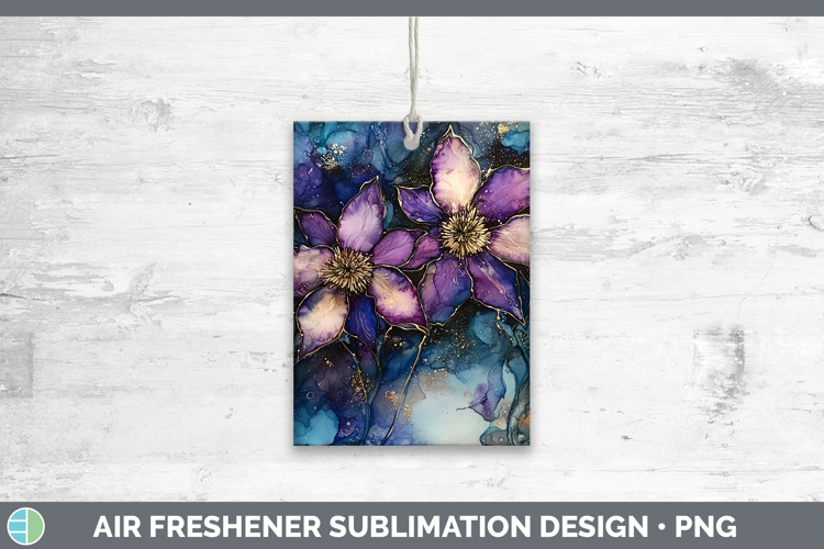 Galaxy Clematis Air Freshener Sublimation Car Freshener Desi