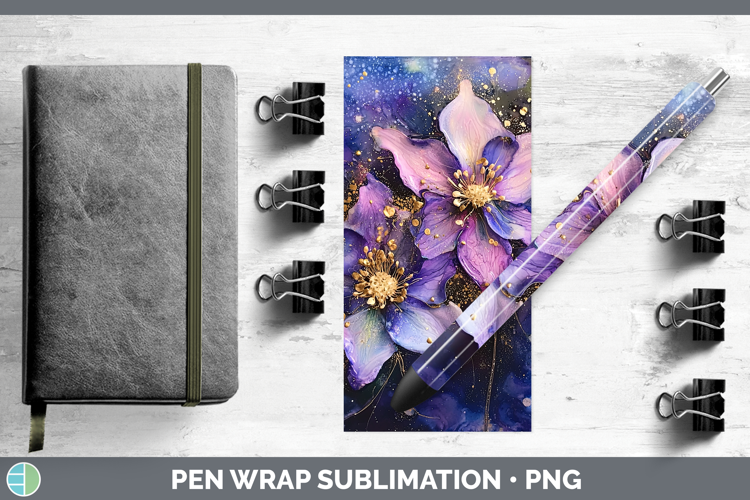 Galaxy Columbine Pen Wrap Sublimation Pen Designs