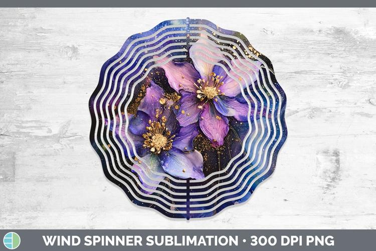 Galaxy Columbine Wind Spinner Sublimation Spinner Designs
