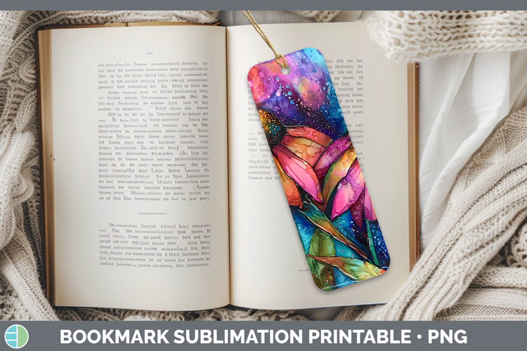 Galaxy Coneflower Bookmark Sublimation Printable Designs