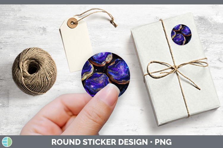 Galaxy Cookies Stickers | Round Labels Designs