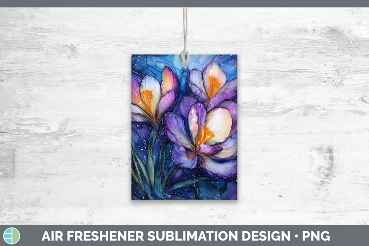 Galaxy Crocus Air Freshener Sublimation Car Freshener Design