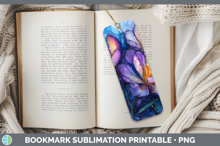 Galaxy Crocus Bookmark Sublimation Printable Designs