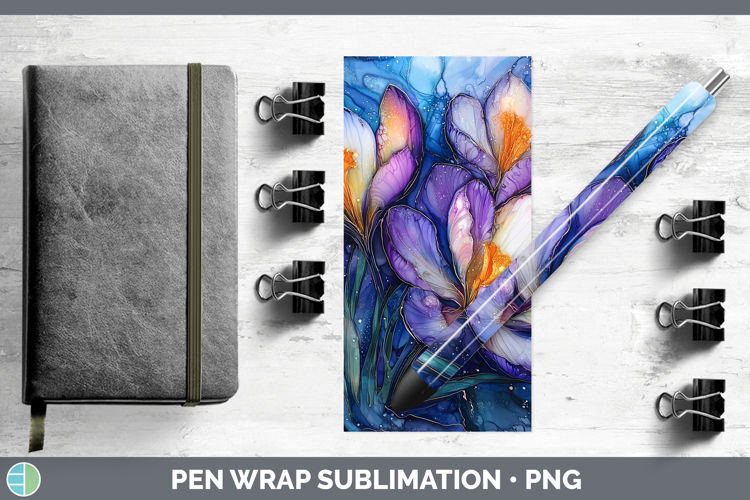 Galaxy Crocus Pen Wrap Sublimation Pen Designs