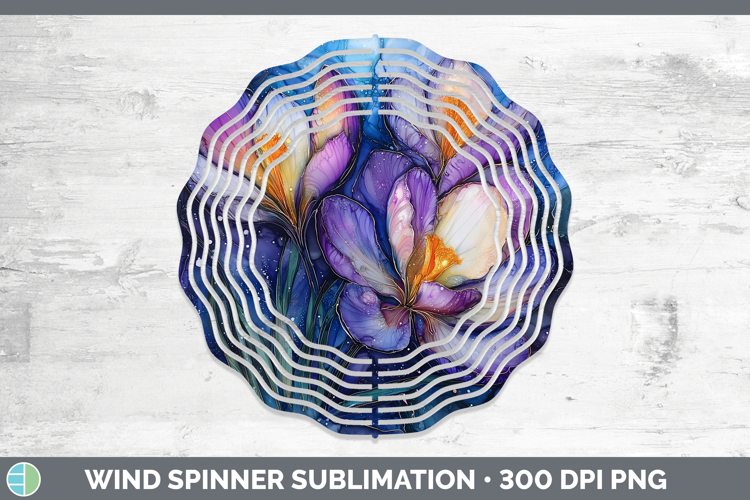 Galaxy Crocus Wind Spinner Sublimation Spinner Designs